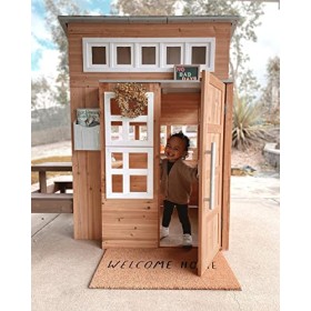 Kidkraft 182 - Moderna Casetta Giocattolo da Esterni, in Legno, per Il Giardino, Include Cucinino e Accessori, per Bambini