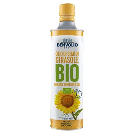 BENVOLIO 938 Bio Olio Di Semi Di Girasole Biologico - 750 Ml - Ricco Di Vitamina E E Di Omega 6