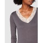 Marchio Amazon - Iris & Lilly negligé in Cotone Donna, Grigio (Grey), S, Label: S