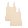 Marchio Amazon - Iris & Lilly Canotta in Cotone Donna, Pacco da 2, Beige (Classic Nude), M, Label: M