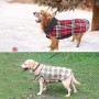 IREENUO Cappotto Scozzese Reversibile per Cani Autunno Inverno Caldo e Accogliente Gilet Imbottito da Cane Stile Inglese per Can