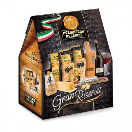 Confezione regalo natalizia "Gran Riserva" con 9 specialità italiane