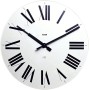 Alessi 12W Firenze Orologio da Parete in ABS, Movimento al Quarzo, Bianco, bianco/nero