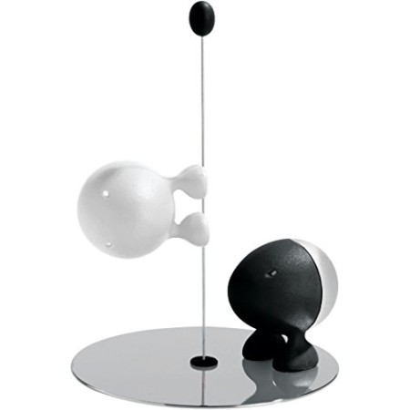 Alessi Lilliput ASG02 O Servizio per Sale e Pepe di Design, Nero/Bianco