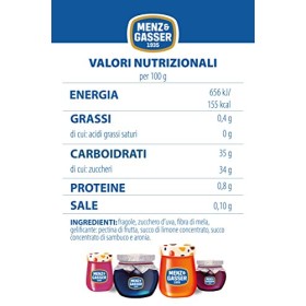 MENZ&GASSER Composta 100Dafrutta Fragola, 100% Frutta, 1 Vaso X 240G - 240 gr