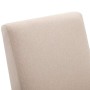 homcom Poltrona a Dondolo Imbottita, Design Vintage in Legno e Lino Beige per Interni, Ufficio, Soggiorno, 74x88x107cm