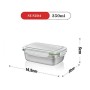 GA Homefavor Scatole Bento-Box Contenitore per Insalata di Frutta y Sandwiches in Acciaio Inox (Bianco, Set di 2)