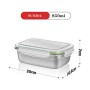 GA Homefavor Scatole Bento-Box Contenitore per Insalata di Frutta y Sandwiches in Acciaio Inox (Bianco, Set di 2)