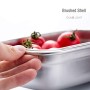 GA Homefavor Scatole Bento-Box Contenitore per Insalata di Frutta y Sandwiches in Acciaio Inox (Bianco, Set di 2)