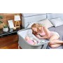 Kinderkraft Culla Neonato UNO, Lettino da Campeggio, Co-Sleeping, Leggero, Stabile, Regolabile, Accessori, Grigio