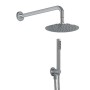 Kit Doccia Tondo 1 Completo Soffione Braccio Presa Acqua Doccetta Laccio Pvc Bagno