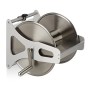 Relaxdays Avvolgitubo da Giardino, Senza Tubo, Acciaio Inox & Metallo, da Terra & a Muro, HLP 30,5x45x36,5 cm, Argento