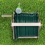 Relaxdays Avvolgitubo da Giardino, Senza Tubo, Acciaio Inox & Metallo, da Terra & a Muro, HLP 30,5x45x36,5 cm, Argento
