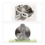 Relaxdays Avvolgitubo da Giardino, Senza Tubo, Acciaio Inox & Metallo, da Terra & a Muro, HLP 30,5x45x36,5 cm, Argento