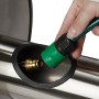 Relaxdays Avvolgitubo da Giardino, Senza Tubo, Acciaio Inox & Metallo, da Terra & a Muro, HLP 30,5x45x36,5 cm, Argento