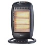 Ardes AR454B Stufa Alogena Halo 16 Oscillante con 4 Elementi Riscaldanti, 4 Potenze e Comando Manuale, Nera, 400 W, Nero
