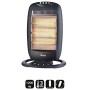 Ardes AR454B Stufa Alogena Halo 16 Oscillante con 4 Elementi Riscaldanti, 4 Potenze e Comando Manuale, Nera, 400 W, Nero
