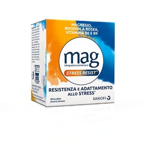 Mag Stress Resist Integratore Alimentare contro Stress, Stanchezza Mentale e Nervosismo a Base di Rhodiola Rosea, Magnesio, Vita