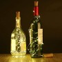 Merisny 9 x 20 LED Luci Stringa per Bottiglia di Vino,Filo d'argento,12 Pezzi Batteria di Ricambio,Bianco caldo, DIY, Matrimonio