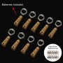 Merisny 9 x 20 LED Luci Stringa per Bottiglia di Vino,Filo d'argento,12 Pezzi Batteria di Ricambio,Bianco caldo, DIY, Matrimonio