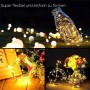 Merisny 9 x 20 LED Luci Stringa per Bottiglia di Vino,Filo d'argento,12 Pezzi Batteria di Ricambio,Bianco caldo, DIY, Matrimonio