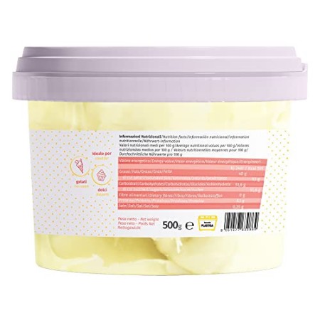CREMA AL CIOCCOLATO BIANCO SPALMABILE PER FARCIRE E AROMATIZZARE PRONTO ALL' USO PRODOTTO PROFESSIONALE 500G SENZA GLUTINE