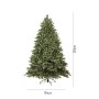 Dmora Albero di Natale "Anna", Altezza 210 cm, effetto Reale, Extra folto, 1886 rami, 134 x 134 x 210 cm