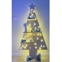 Mami Albero di Natale in Legno con Mensole e Stella in Alto 130x60cm