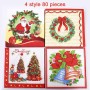 Aneco, 80 tovaglioli di carta usa e getta per cocktail a 2 veli, per Natale, vacanze, cene e feste Colore B.