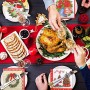 Aneco, 80 tovaglioli di carta usa e getta per cocktail a 2 veli, per Natale, vacanze, cene e feste Colore B.