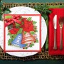Aneco, 80 tovaglioli di carta usa e getta per cocktail a 2 veli, per Natale, vacanze, cene e feste Colore B.