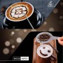 FlamGen Bricco per Latte in Acciaio Inox, Brocca in Schiuma di Latte Cappuccino 900ml (32 oz) con Bilance di Misurazione di Due 