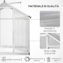 Outsunny Serra per Piante Orto Tetto Regolabile Telaio in Alluminio 242 x 190 x h 195 cm