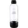 LEVIVO Bottiglia per Gasatore d’Acqua Chiusura Quadrupla a Baionetta, 1 l, Nero, 8 x 8 x 28 cm