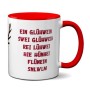 Tazza con un vin brulé. Con renna, divertente scrittura, Natale, punch, bicchiere per vin brulé, mercatino di Natale, tazza pu