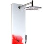 Colonna Doccia 019 Alluminio 3 Funzioni 3 Bocchette Idro Lombari Con Cristallo L25xP46xH130