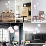 Lampadario con sfera di vetro, Lampada a sospensione, Lampada interna singola per Camera da letto, Soggiorno, Corridoio, Ristora