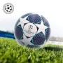 Mondo Mondo-13845 Toys-Pallone da Calcio da Uomo-UEFA Champions League-Size 5-350 Bianco/Nero/Blu-13845, Colore Bianco/Nero/Blu,