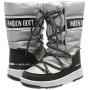 Moon-boot JR G.Quilted WP, Snow Boot Donna, Silver/Black, 37 EU