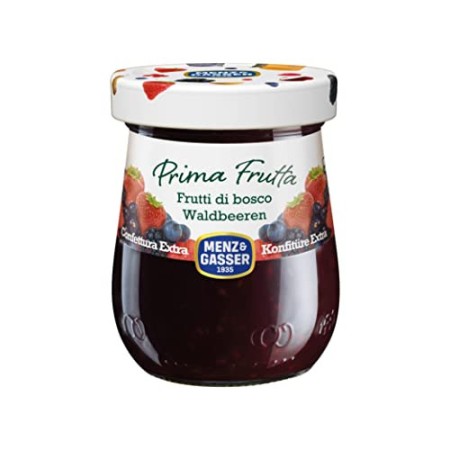Menz&Gasser Confettura Extra di Frutti di Bosco Prima Frutta - Confettura con Frutta di Alta Qualità, 1 Vaso x 340 g