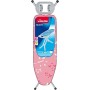 Vileda Bravo Asse da Stiro, Asse da Stiro Medium Regolabile, Piano Stiro 120 x 38 cm, Rosa & Rapid Copriasse da Stiro Universale