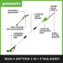 Greenworks Potatrice ad Asta e Taglia Siepi a Batteria 2in1 G24PSHK2 Li-Ion 24V 20 cm di Lunghezza della Spada e 51 cm con Spess