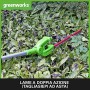 Greenworks Potatrice ad Asta e Taglia Siepi a Batteria 2in1 G24PSHK2 Li-Ion 24V 20 cm di Lunghezza della Spada e 51 cm con Spess