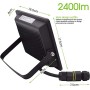 Proiettore Led da Esterno Impermeabile IP65 - Connettore IP68 - Faretto Piatto da Giardino - Faro Illuminazione Facciata di Casa
