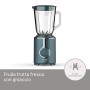 Imetec FrullaTutto Frullatore, Lame Tritaghiaccio in Acciaio Inox, Bicchiere da 800 ml in Vetro Antigraffio, 2 Velocità, Funzio