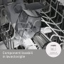 Imetec La Grattugia, grattugia elettrica, Rullo in Acciaio Inox, Tramoggia in Alluminio, Contenitore Estraibile con Coperchio Sa