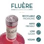 FLUÈRE - Alternativa analcolica di gin rosa, alcool distillato non alcolico con lamponi freschi, 70cl