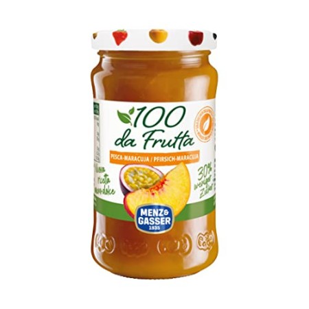 MENZ&GASSER Composta 100Dafrutta Pesca-Maracuja, 100% Frutta, 1 Vaso X 240G - 240 gr
