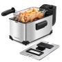 Aigostar Friggitrice 2200Watts, Capacità 3 Litri con Finestra, Controllo di Temperatura, Ciotola d'Olio Removibile
