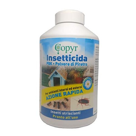 COPYR P.B.K Piretro Insetticida Antiformiche E Scarafaggi Per La Casa Ed Il Giardino, A Bassa Tossicità E Ad Azione Rapida, In 